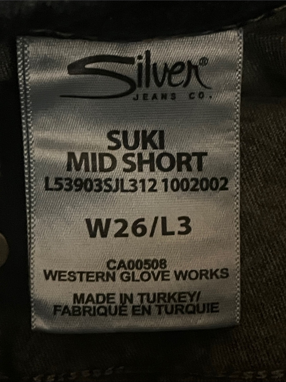 2000’s Silver Dark Blue Distressed Denim Shorts - Picture 9 of 9